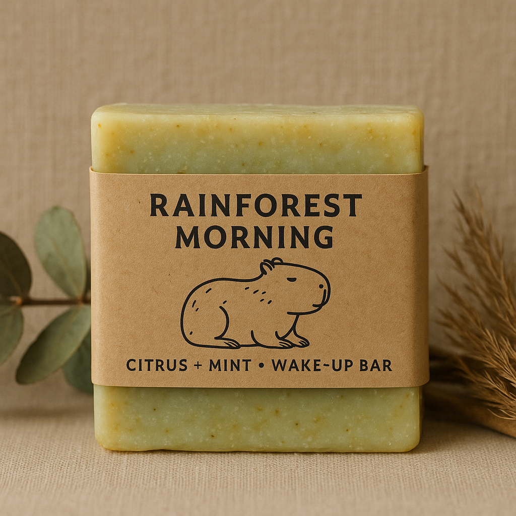 Rainforest Morning capybara soap bar